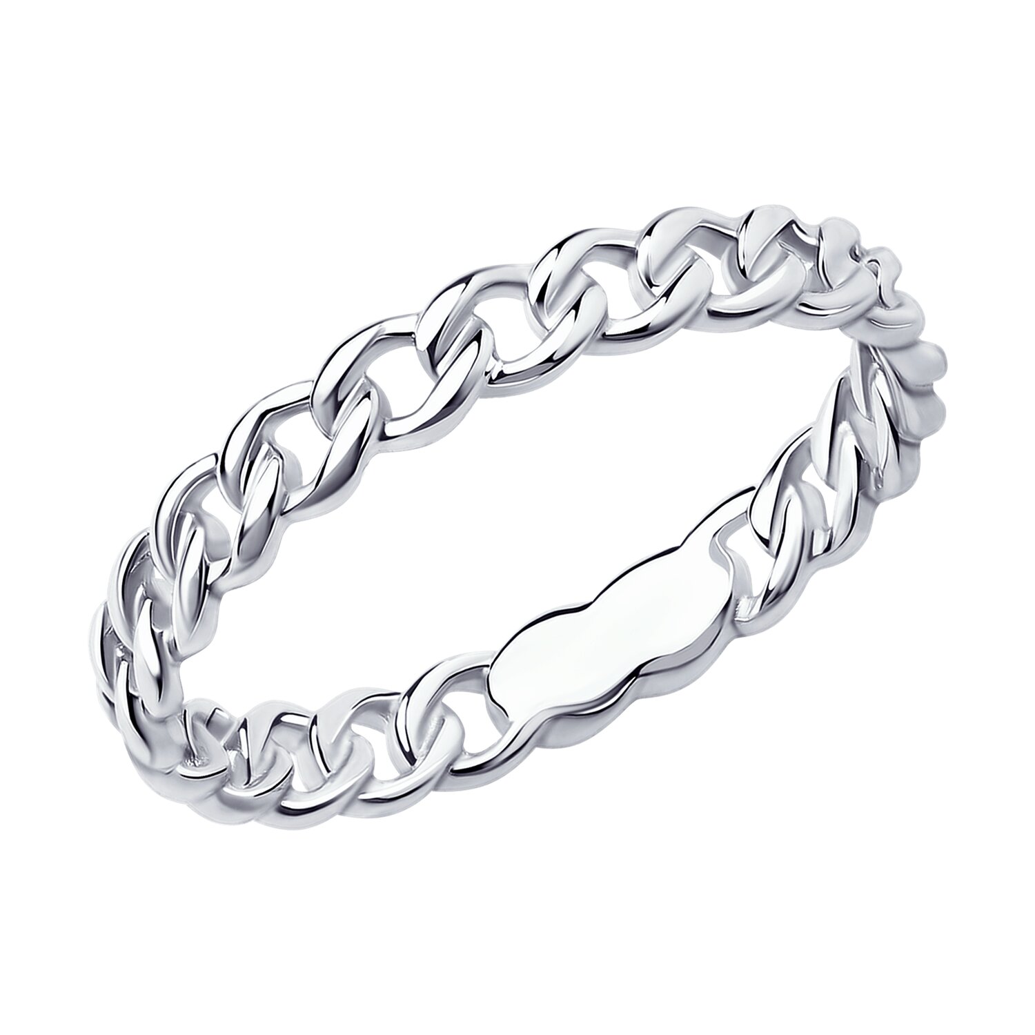 Silver ring without stones “Silver chains”