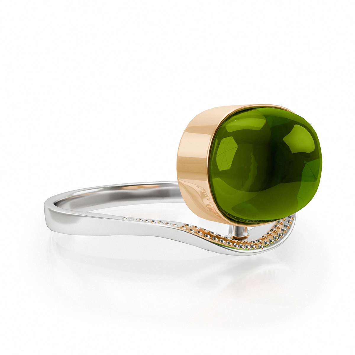 Silver ring “Verde Luxe Peridot”