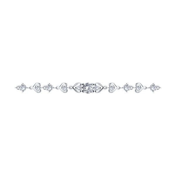 Silver Bracelet "Snow Diamonds" with Zircons