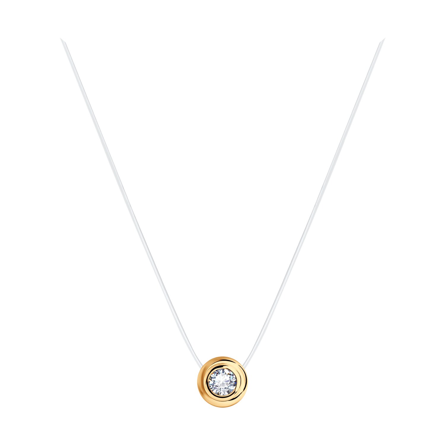 Gold plated silver necklace with zircon “Solar Zircon”