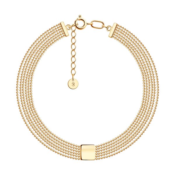 Gold Bracelet "Golden Surface" with minimalist design