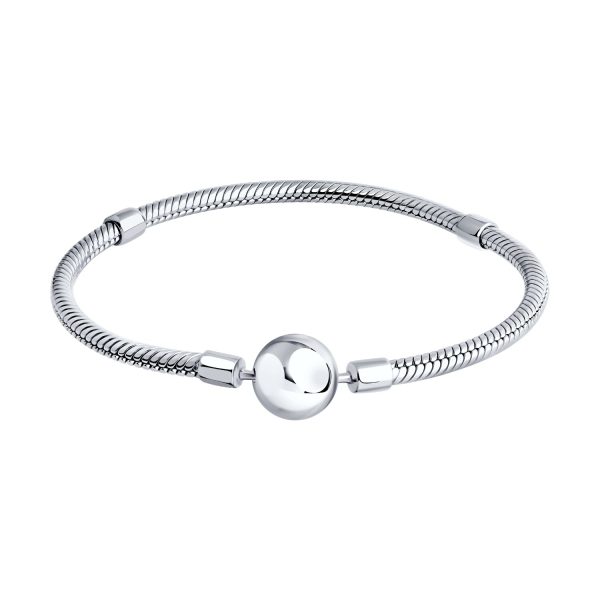 Silver Bracelet 'Full Moon' with minimalist design