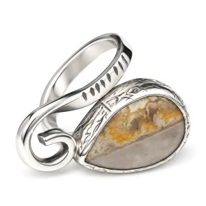 Dustcurve – Rutilated Quartz Silver Ring