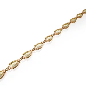 Silver Gold-Plated bracelet with citrine