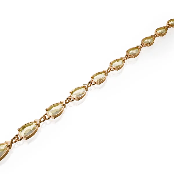 Silver Gold-Plated bracelet with citrine