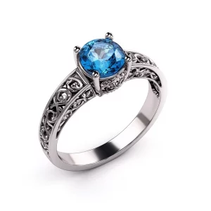 Topaz Symphony Silver Ring