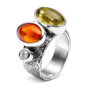 Embercraft – Textured Tourmaline Ring