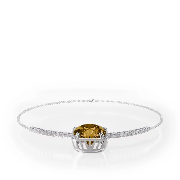 Zultanite silver bracelet, angled view