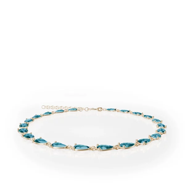 Mystic Topaz Gold-Plated Silver Bracelet view 2, silver, gold plated, with mystic topaz, displayed flat.