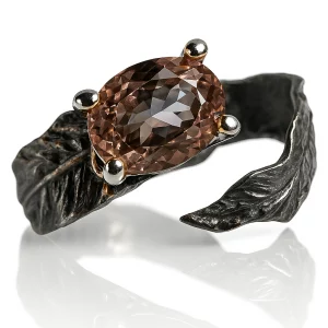zultanite silver ring, top view