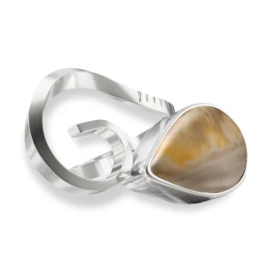 Dustcurve – Rutilated Quartz Silver Ring