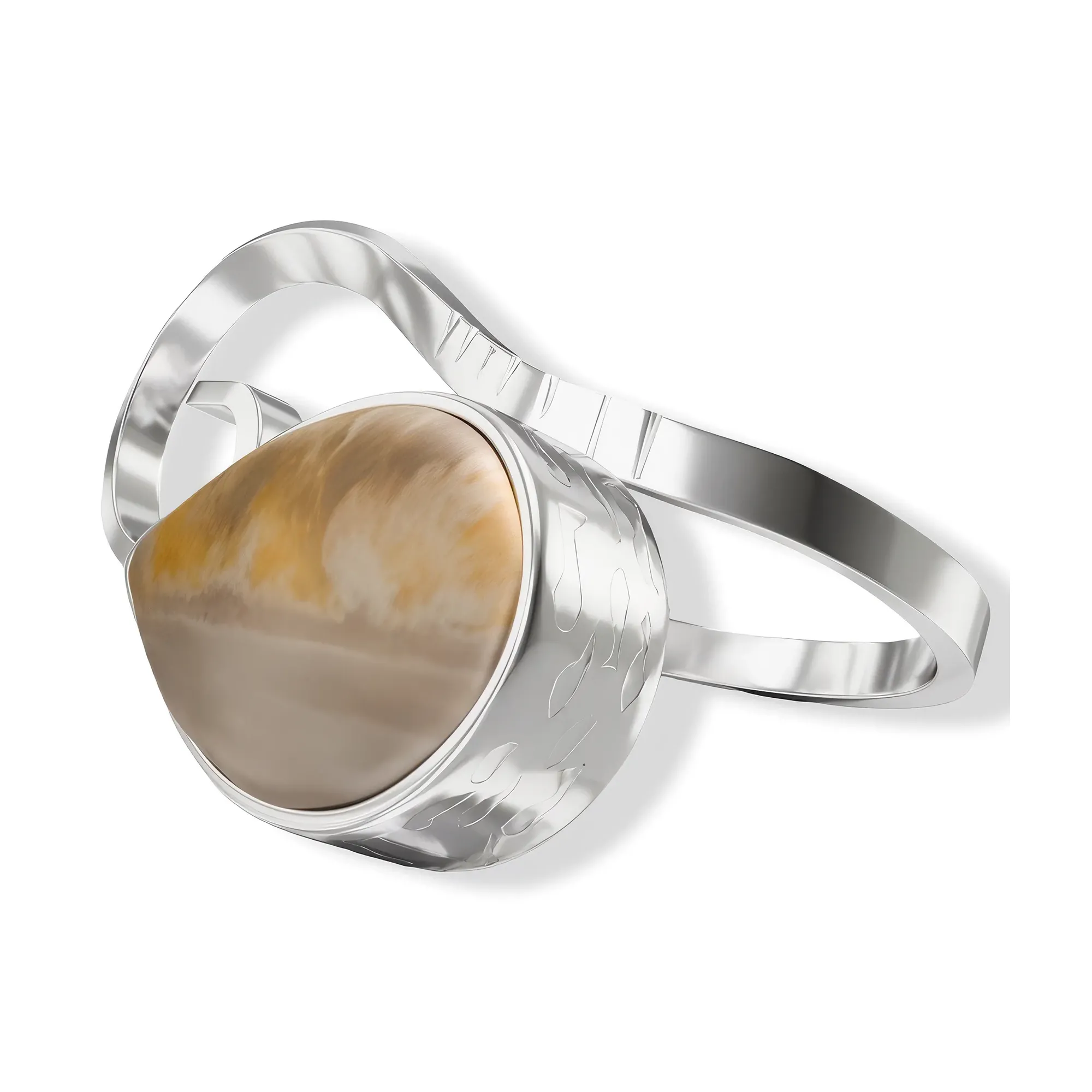 Rutilated Quartz Silver Ring, alternate view 2