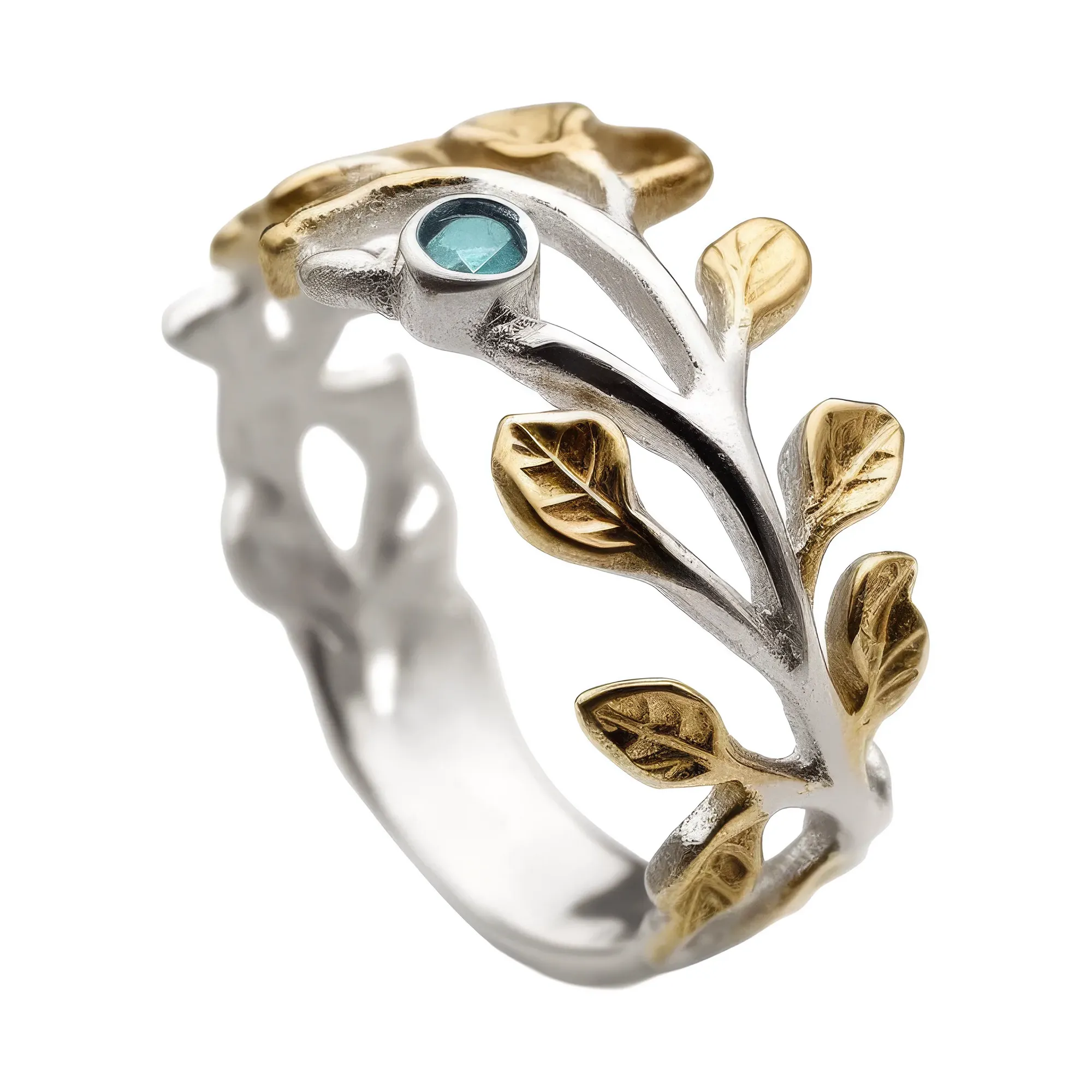 Silver Leaf Ring