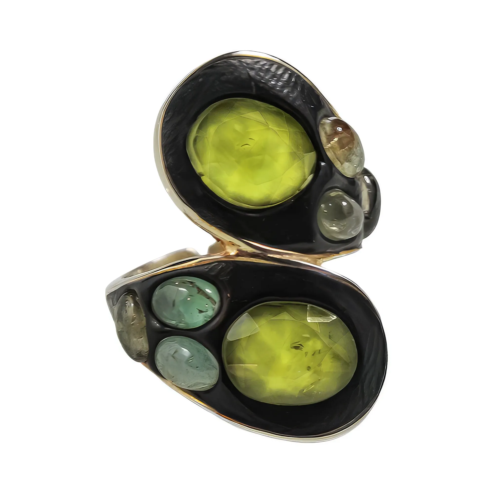 Peridot Ring in sterling silver, alternate view