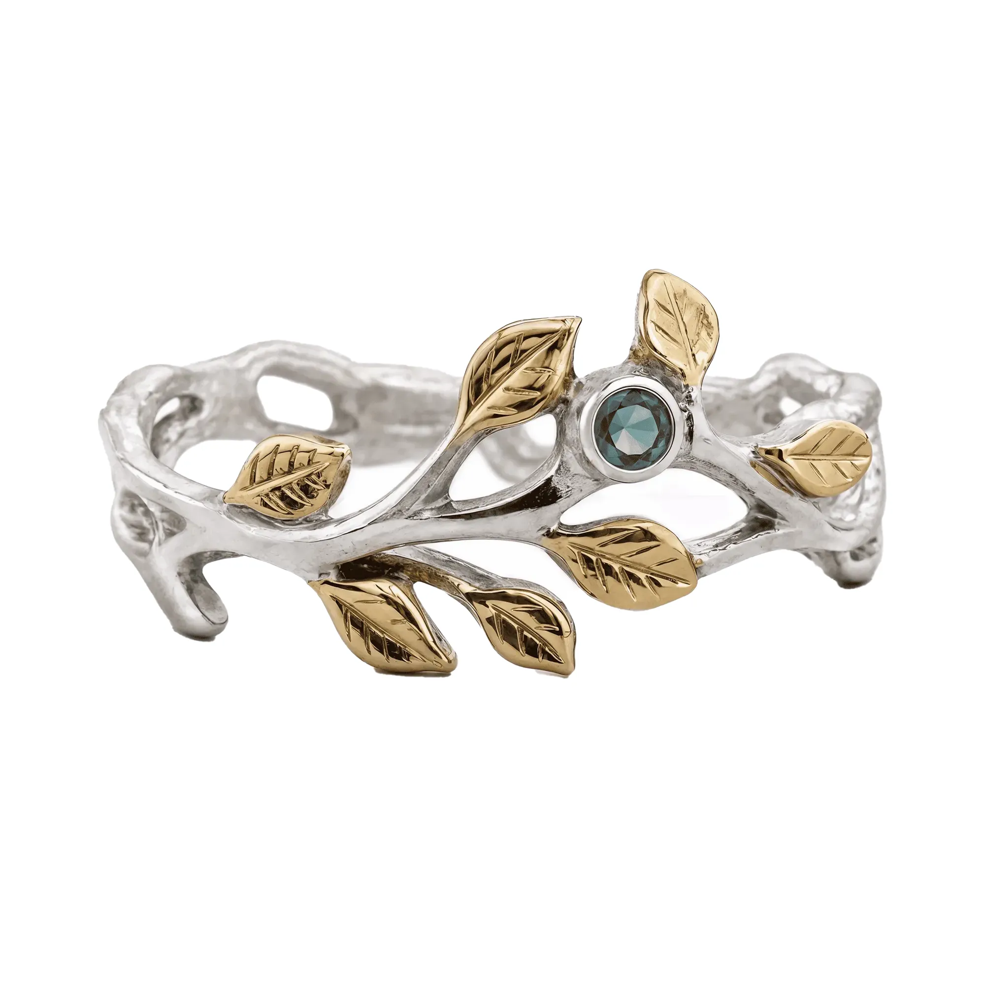 Silver Leaf Ring, alternate view